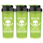 Kit 3X Coqueteleira Diabo Verde Mans�o Maromba - 600ml Verde - FTW