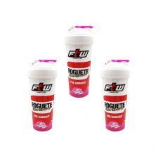 Kit 3X Coqueteleira Foguete N�o Tem R� - 700ml Bubble Gum - FTW