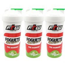 Kit 3X Coqueteleira Foguete N�o Tem R� - 700ml Ma�� Verde - FTW