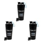 Kit 3X Coqueteleira Imp - 700ml Preta - Probi�tica
