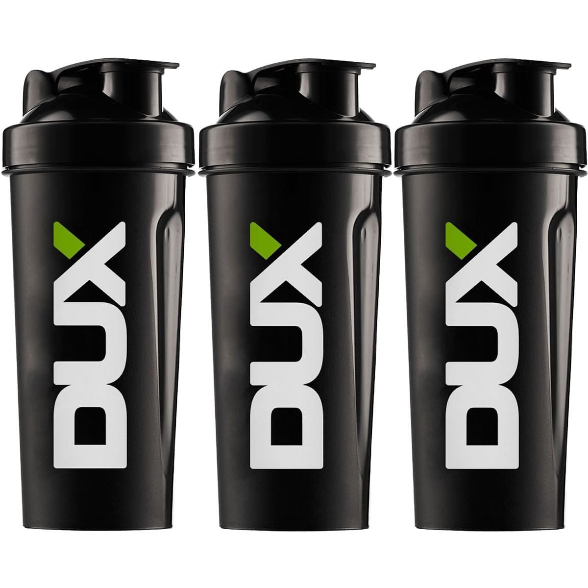 Kit 3X Coqueteleira Preta 600ml - Dux Nutrition