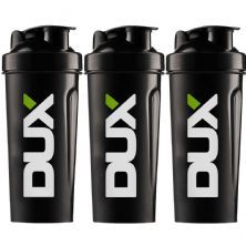 Kit 3X Coqueteleira Preta 600ml - Dux Nutrition