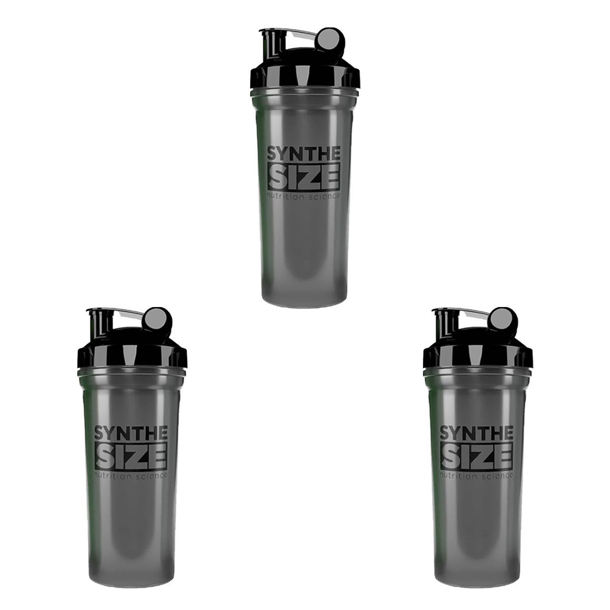 Kit 3X Coqueteleira Preta - 700ml - Synthesize