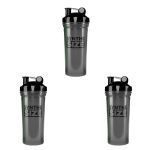 Kit 3X Coqueteleira Preta - 700ml - Synthesize