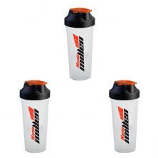 Kit 3X Coqueteleira Simples - 600ml Transparente - New Millen