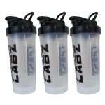 Kit 3X Coqueteleira Slim - 600ml Transparente - Under Labz