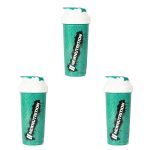 Kit 3X Coqueteleira Slim Estampada - 600ml Verde �gua - NewNutrition