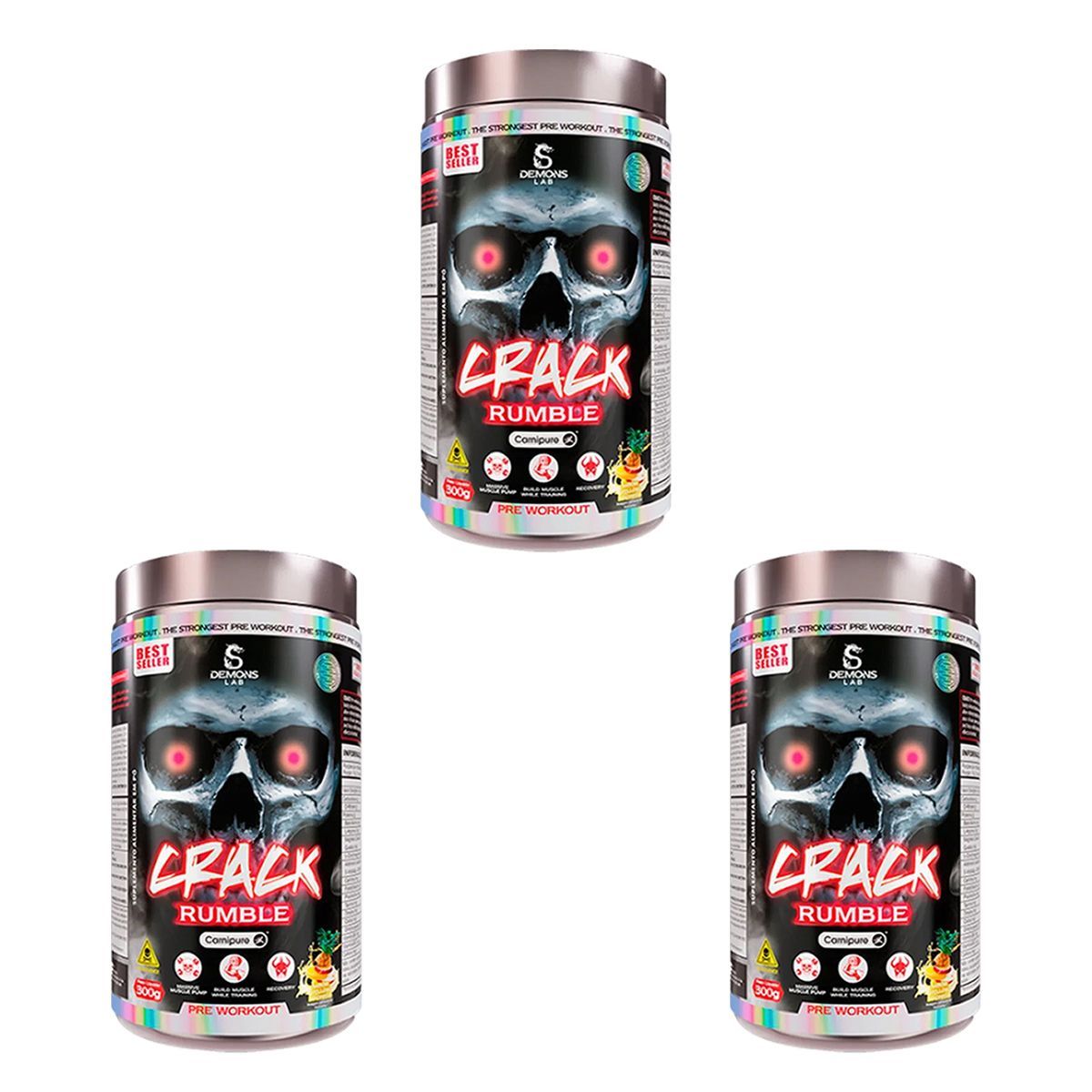 Kit 3X Crack Rumble - 300g Yellow Madness - Demons Lab