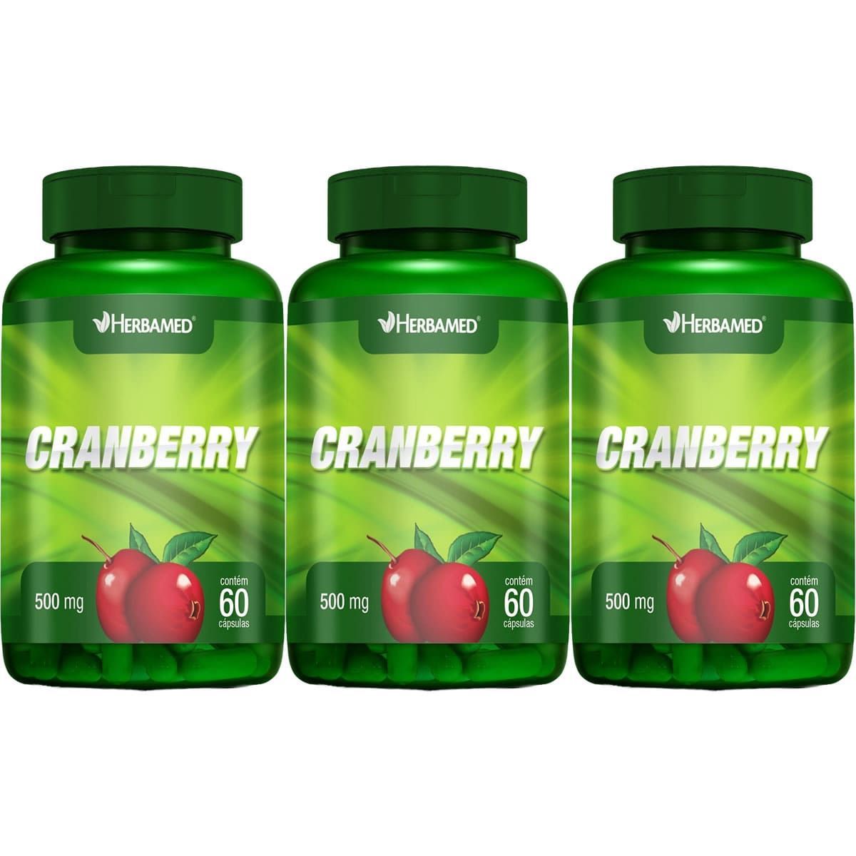 Kit 3X Cranberry 60 C�psulas - Herbamed