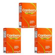 Kit 3X Cranberry + Beta-Glucana - 30 C�psulas - Katigu�