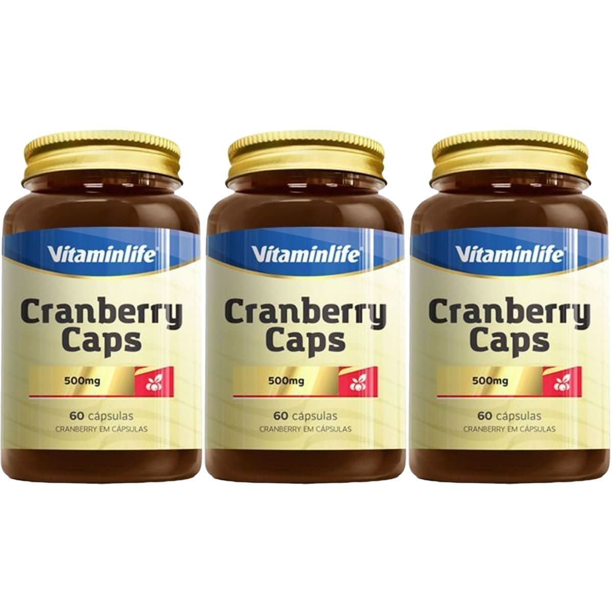 Kit 3X Cranberry Caps - 60 C�psulas - Vitaminlife