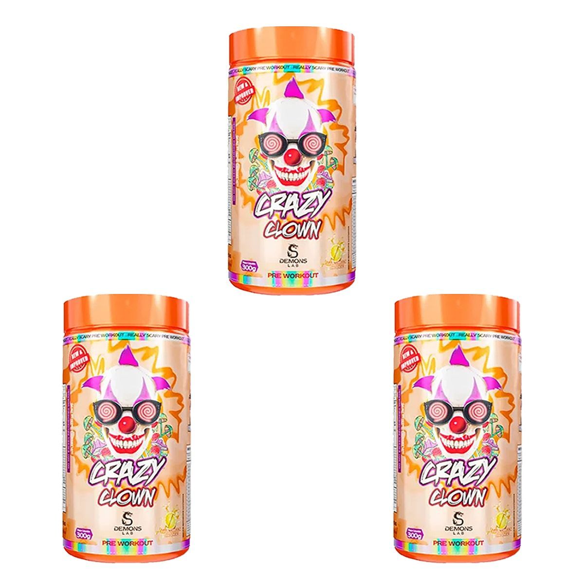 Kit 3X Crazy Clown - 300g Halloween Orange - Demons Lab