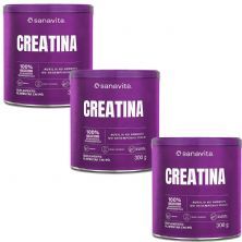 Kit 3X Creatina - 300g - Sanavita