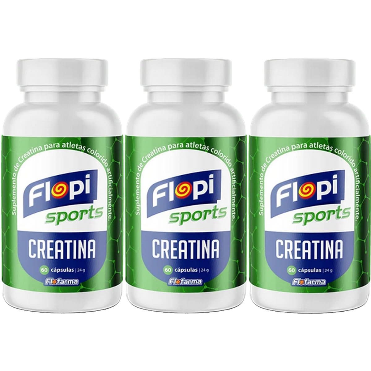 Kit 3X Creatina - 60 C�psulas - Flofarma