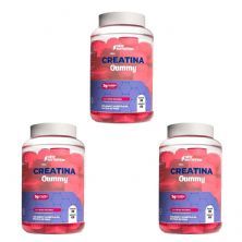 Kit 3X Creatina Gummy - 60 Gomas Freutas Vermelhas -  Newnutrition