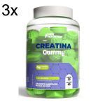 Kit 3X Creatina Gummy - 60 Gomas Uva Verde -  Newnutrition