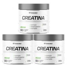 Kit 3X Creatina Monohidratada - 300g Sem Sabor - Herbamed