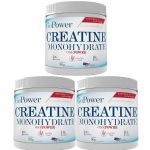 Kit 3X Creatina Monohidratada - 90g Sem Sabor - GoPower