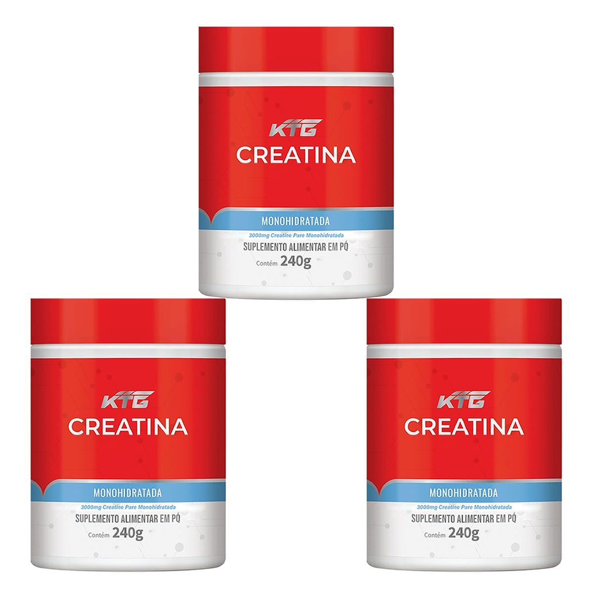 Kit 3X Creatina Monohidratada Sports - 240g - Katigu�