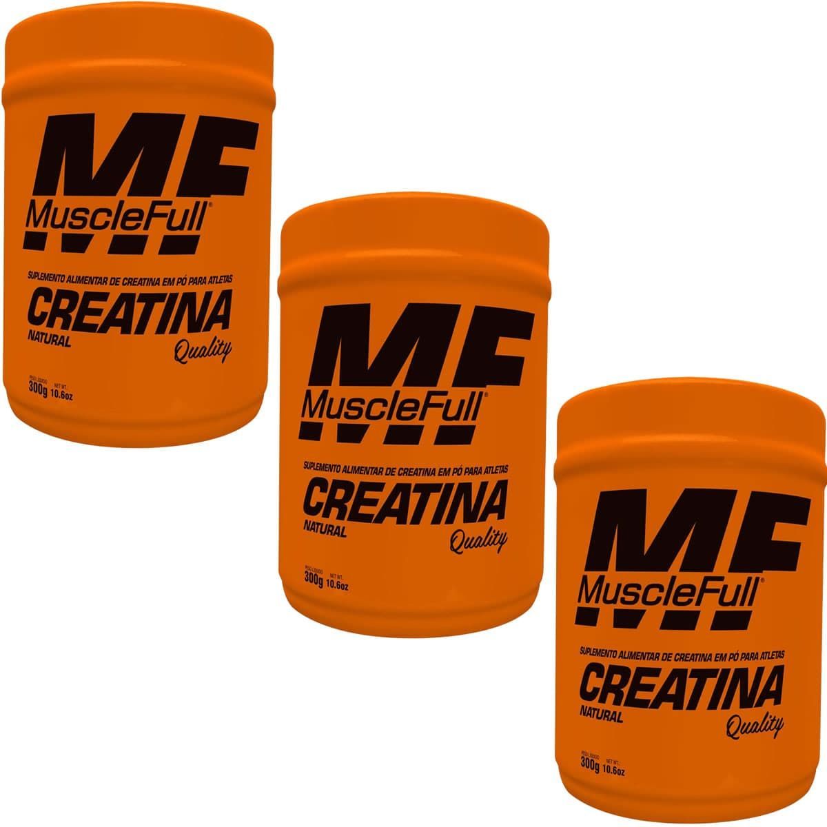 Kit 3X Creatina Quality Price - 300g Natural - MuscleFull