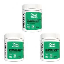 Kit 3X Creatina Vegana - Sem Sabor 300g - Eat Clean