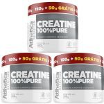 Kit 3X Creatine 100% Pure - 200g (150g + 50g Gr�tis) Natural - Atlhetica Nutrition