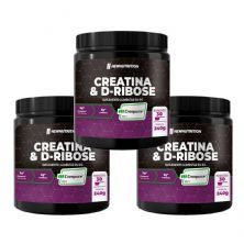 Kit 3X Creatine com D-ribose - 240g Natural - NewNutrition