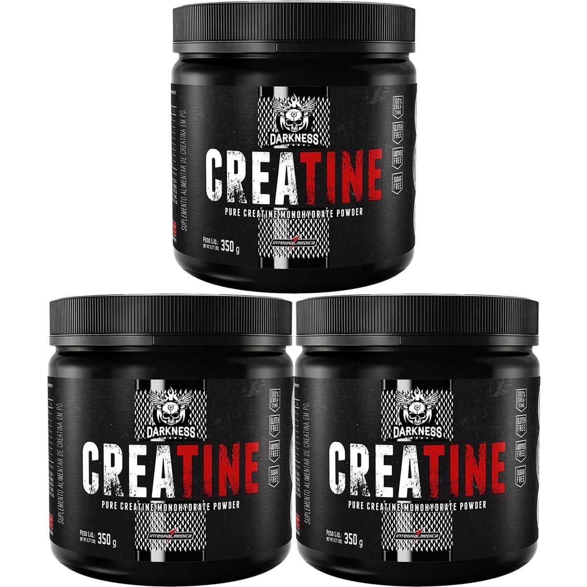 Kit 3X Creatine Darkness - 350g - IntegralM�dica
