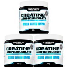 Kit 3X Creatine Monohydrate - 300g Sem Sabor - Body Nutry