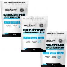 Kit 3X Creatine Monohydrate - 90g Refil Sem Sabor  - Body Nutry