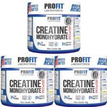 Kit 3X Creatine Monohydrate Power - 150g Sem Sabor - Profit