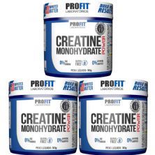 Kit 3X Creatine Monohydrate Power - 300g Sem Sabor - Profit