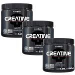 Kit 3X Creatine Pure Monohydrate - 150g - Black Skull