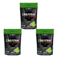 Kit 3X Creatine Turbo - 150g Refil Lim�o - Black Skull
