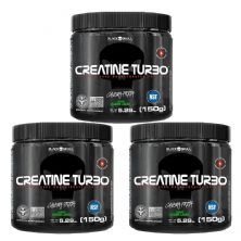 Kit 3X Creatine Turbo Monohidratada - 150g Lim�o - Black Skull