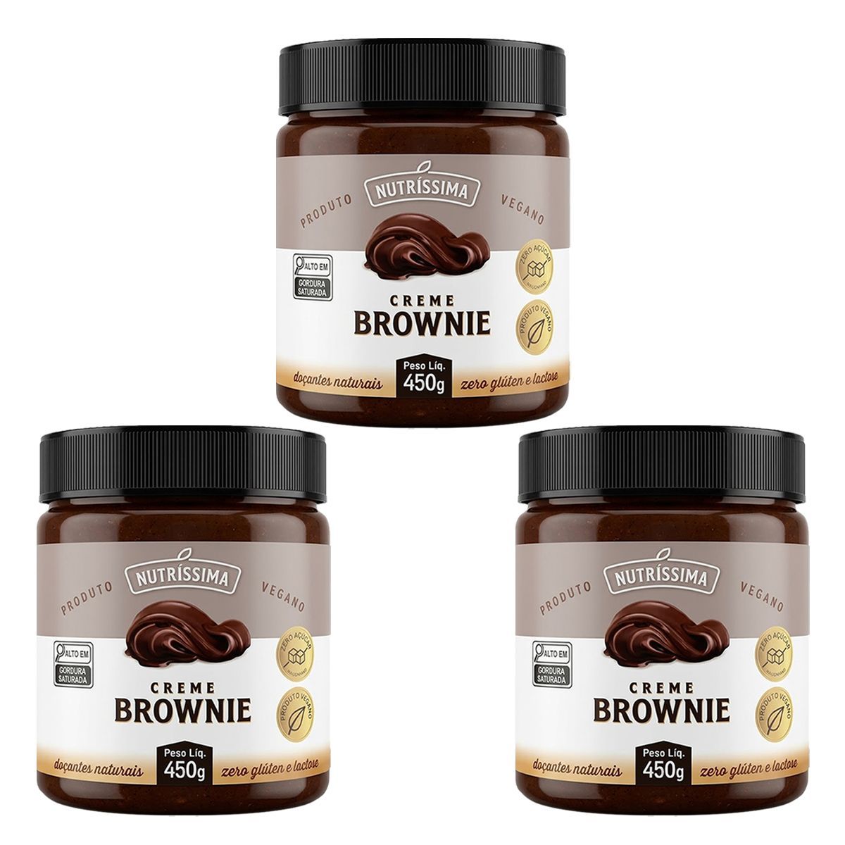 Kit 3X Creme Brownie - 450g - Nutr�ssima