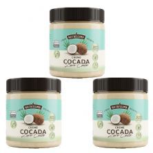 Kit 3X Creme Cocada Zero Leite - 450g Coco - Nutr�ssima