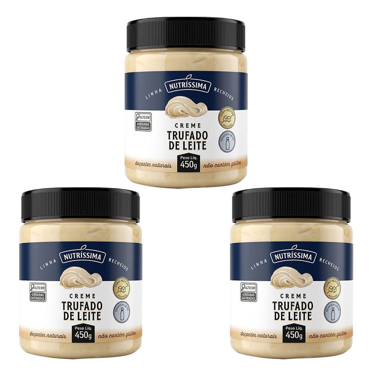 Kit 3X Creme Trufado de Leite - 450g - Nutr�ssima
