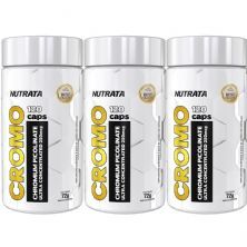 Kit 3X Cromo 100% - 120 C�psulas - Nutrata