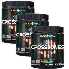 Kit 3X Crossbones - 300g Flame Rusty Apricot - Black Skull
