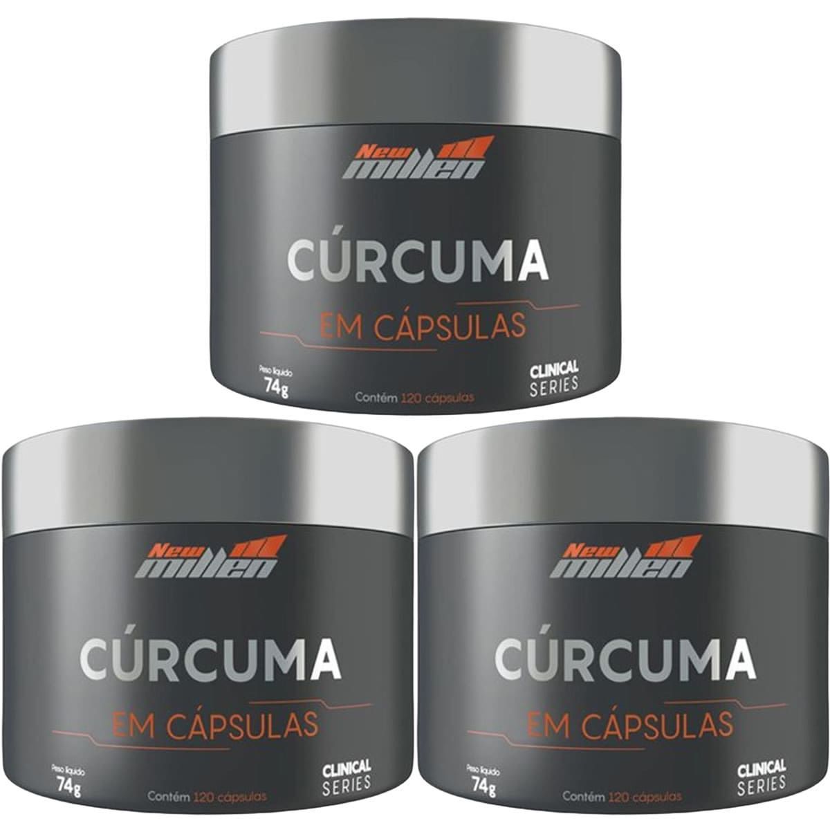 Kit 3X C�rcuma - 120 C�psulas  - New Millen
