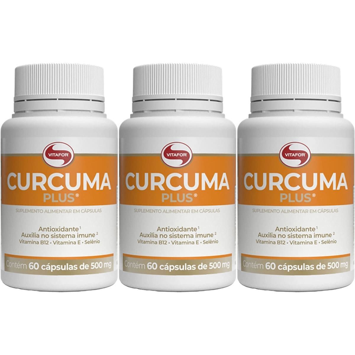 Kit 3X Curcuma Plus - 60 C�psulas Softgel - Vitafor