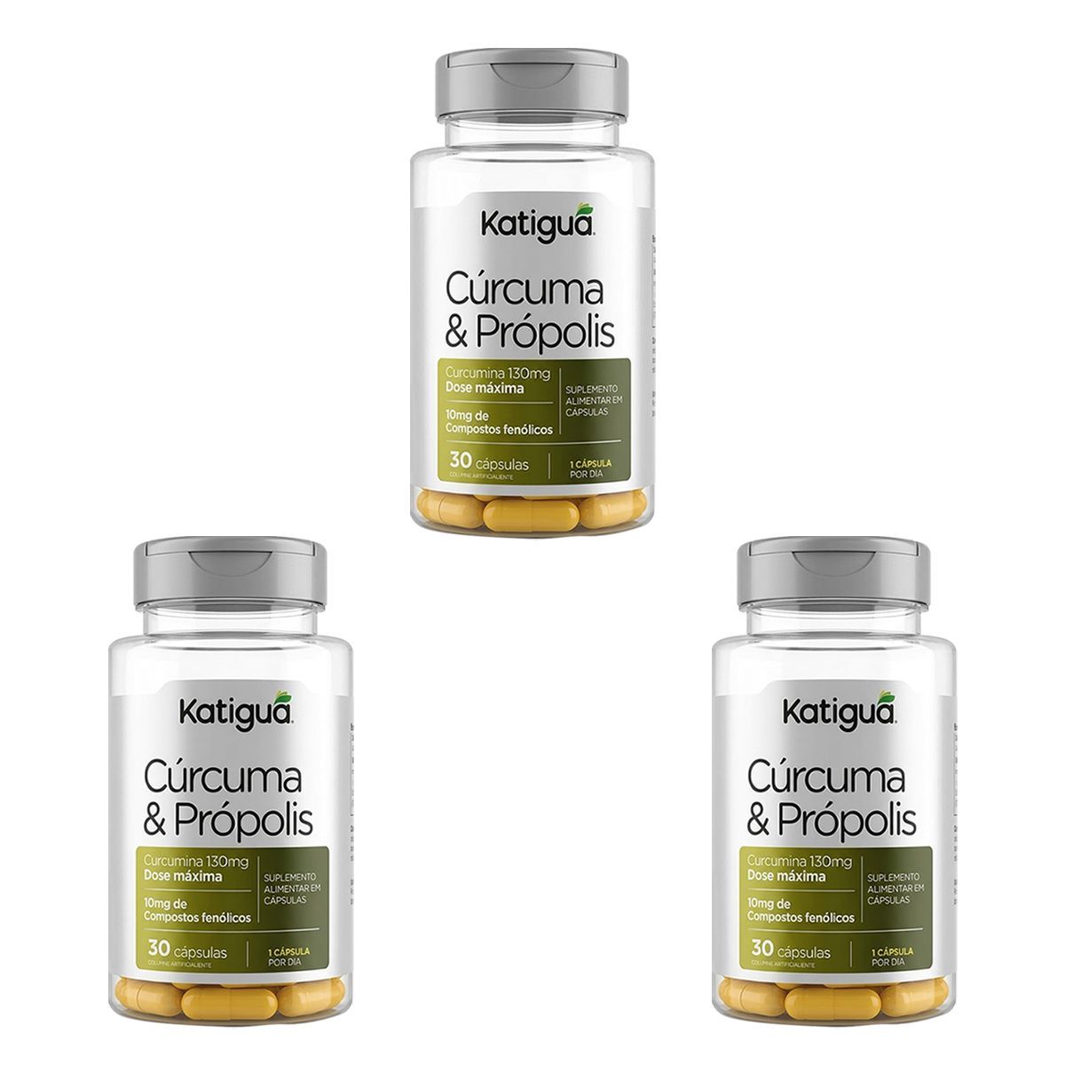 Kit 3X C�rcuma + Pr�polis - 30 C�psulas - Katigu�