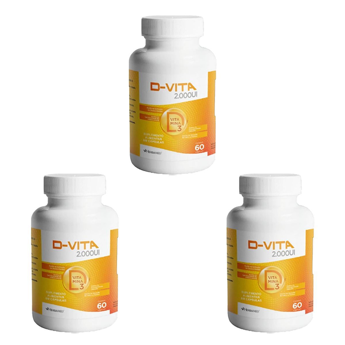 Kit 3X D-vita - 60 C�psulas - Herbamed