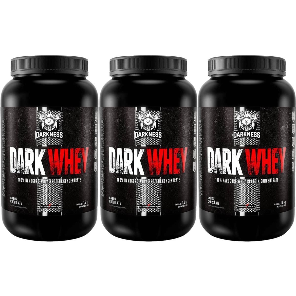 Kit 3X Dark Whey Darkness - 1.200g Chocolate - IntegralM�dica
