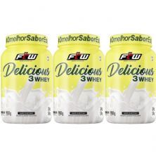 Kit 3X Delicious 3 Whey - 900g Wheyzinho - FTW