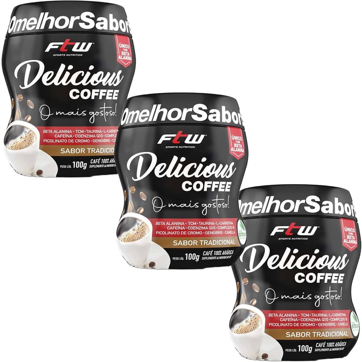 Kit 3X Delicious Coffee - 100g Tradicional - FTW