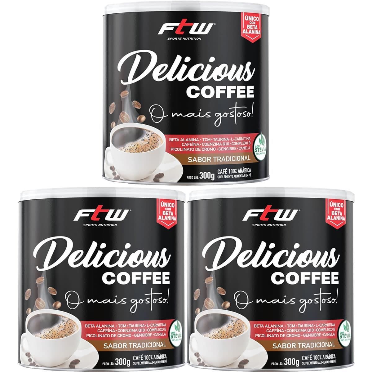 Kit 3X Delicious Coffee - 300g  Tradicional - FTW