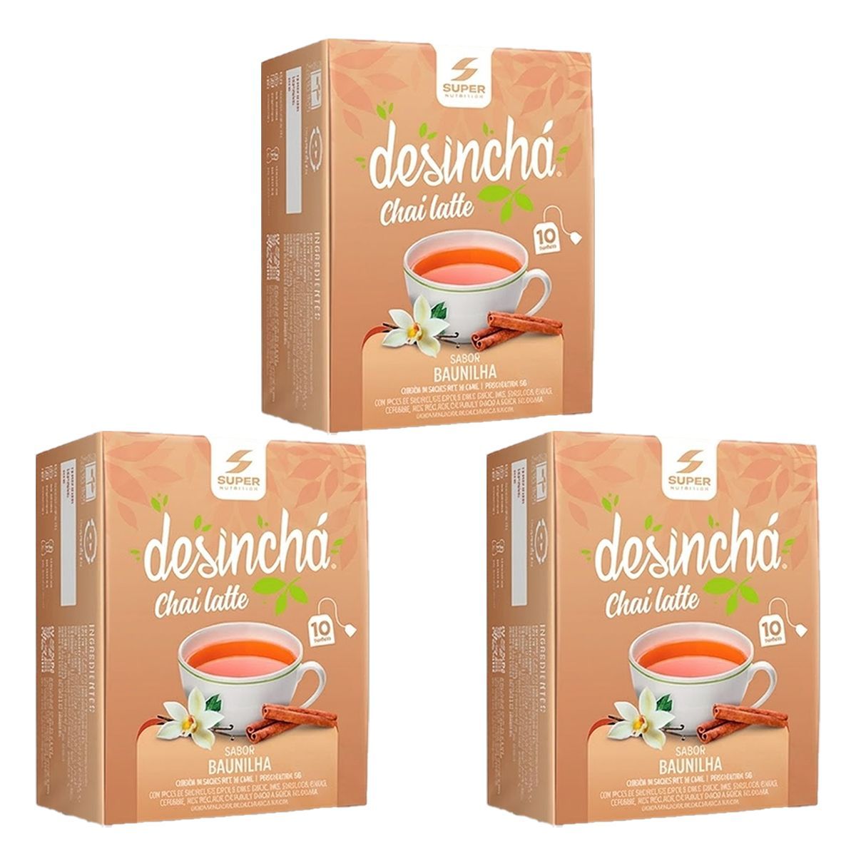 Kit 3X Desinch� Chai Latte - 10 Sach�s Baunilha - Desinch�
