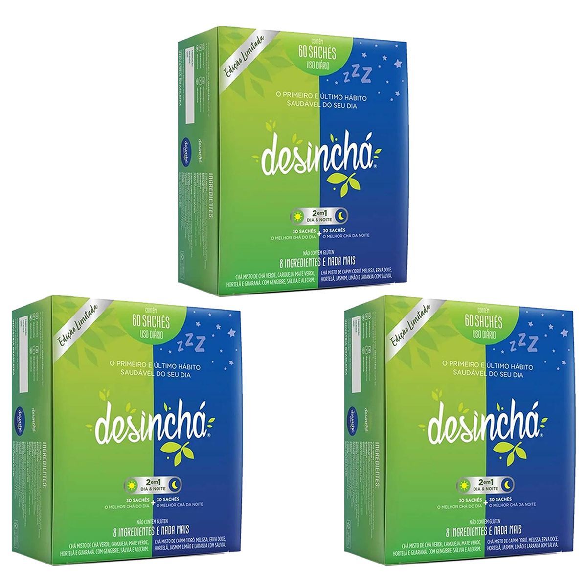 Kit 3X Desinch� Misto - 30 Sach�s Dia + 30 Sach�s Noite - Desinch�